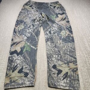Vintage Jerzees Camo Sweatpants Men Medium *READ Mossy Oak Cotton Fleece